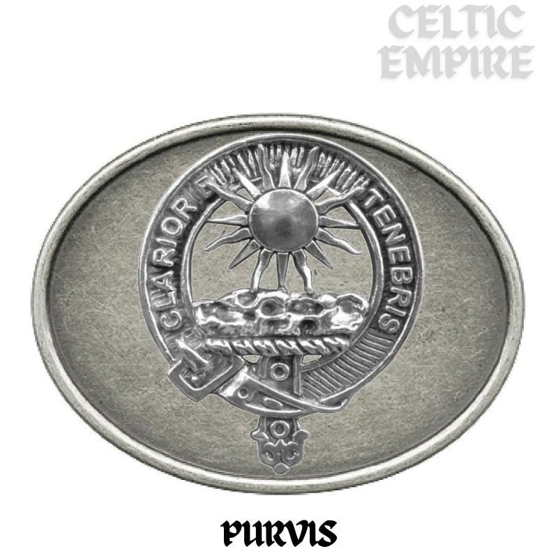 Purves Family Clan Crest Regular Buckle
