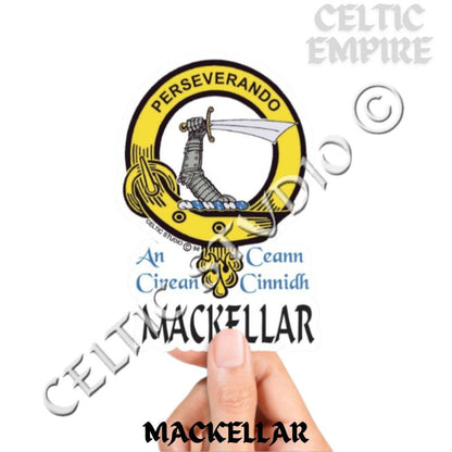 Mackellar Family Clan Crest Decal | Custom Scottish Heritage Car & Laptop Stickers
