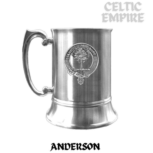 Anderson Scottish Family Clan Crest Badge Tankard