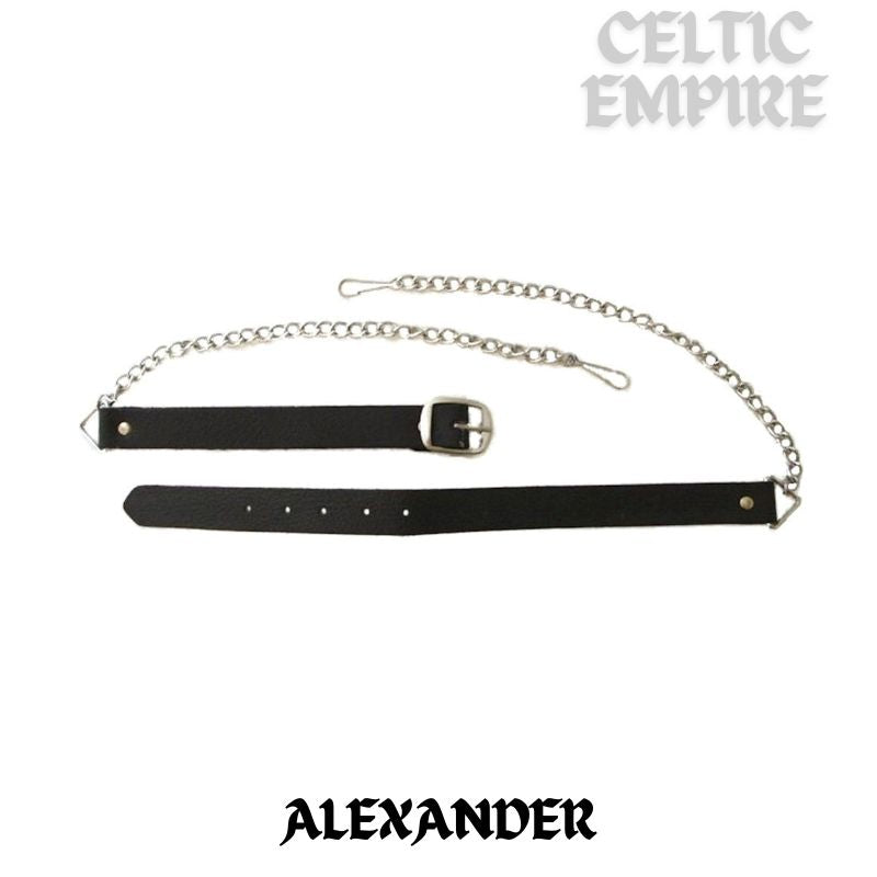 Alexander Scottish Family Clan Badge Sporran, Leather