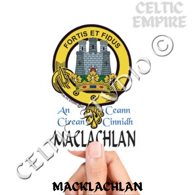 Maclachlan Family Clan Crest Decal | Custom Scottish Heritage Car & Laptop Stickers