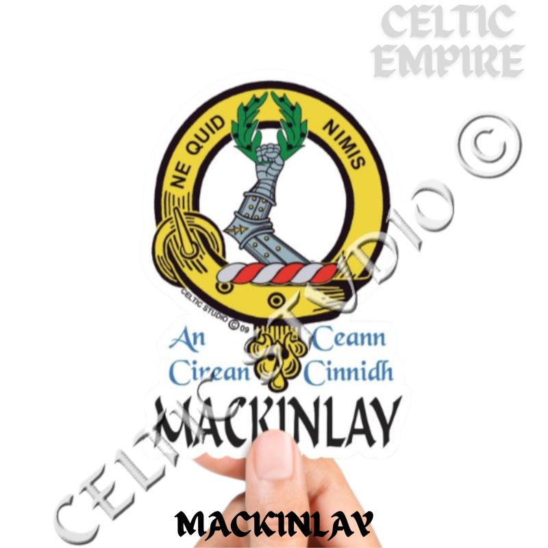 Mackinlay Family Clan Crest Decal | Custom Scottish Heritage Car & Laptop Stickers