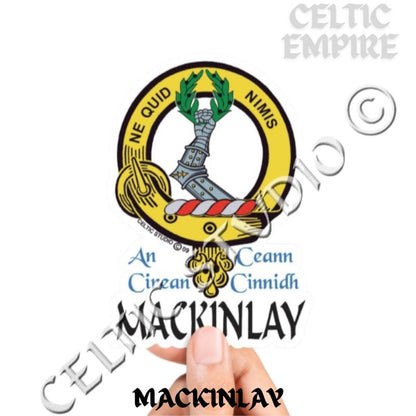 Mackinlay Family Clan Crest Decal | Custom Scottish Heritage Car & Laptop Stickers