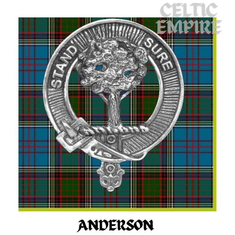 Anderson Family Clan Badge Scottish Plaid Brooch