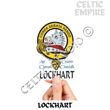 Lockhart Family Clan Crest Decal | Custom Scottish Heritage Car & Laptop Stickers