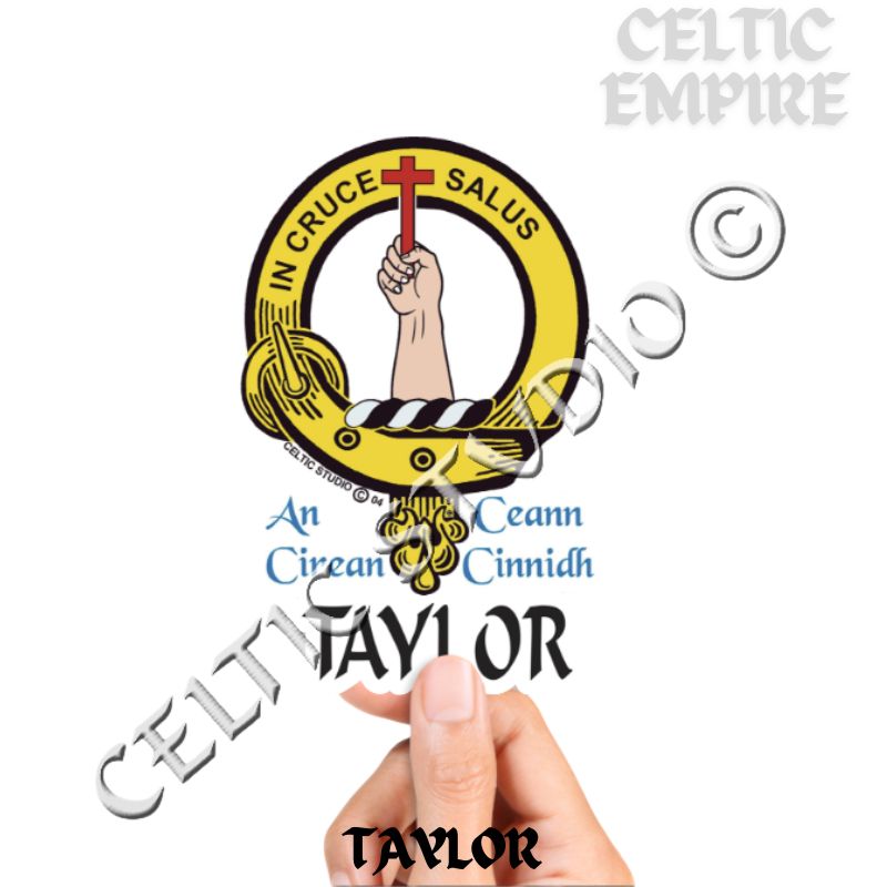 Taylor Family Clan Crest Decal | Custom Scottish Heritage Car & Laptop Stickers