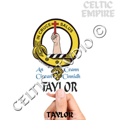 Taylor Family Clan Crest Decal | Custom Scottish Heritage Car & Laptop Stickers