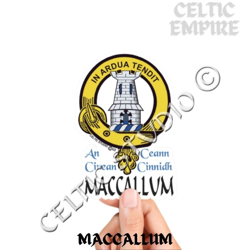 Maccallum Family Clan Crest Decal | Custom Scottish Heritage Car & Laptop Stickers