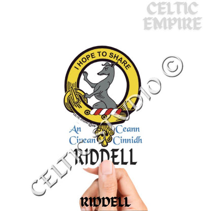 Riddell Family Clan Crest Decal | Custom Scottish Heritage Car & Laptop Stickers
