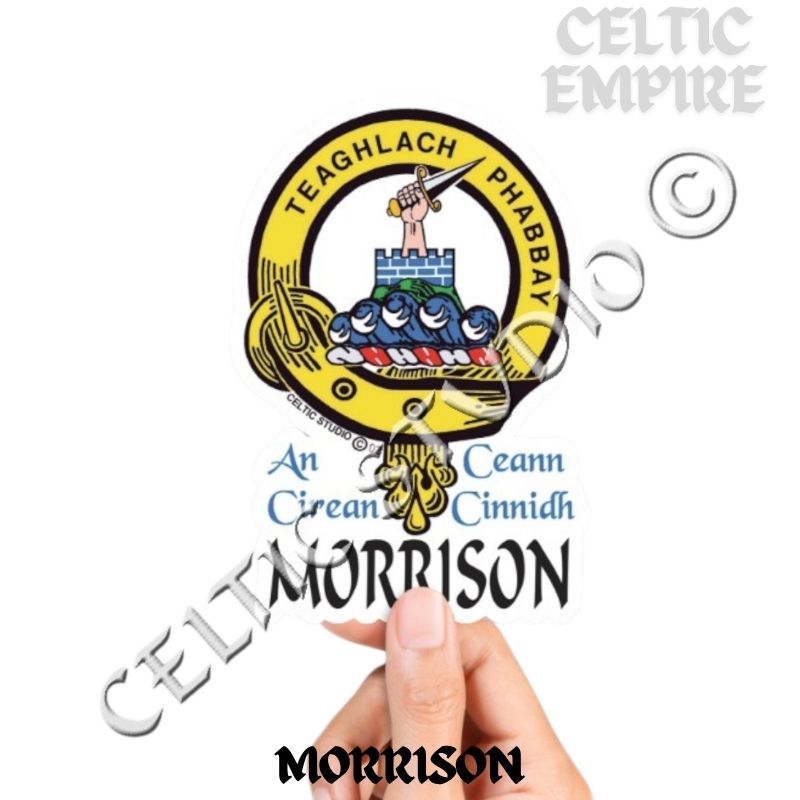 Morrison Family Clan Crest Decal | Custom Scottish Heritage Car & Laptop Stickers