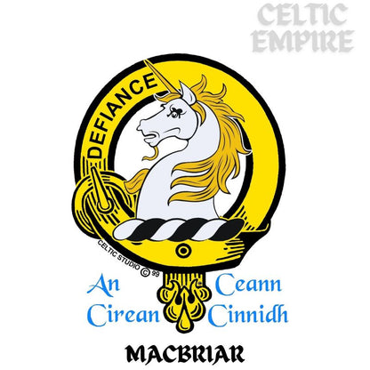 MacBriar Family Clan Crest Badge Whiskey Decanter