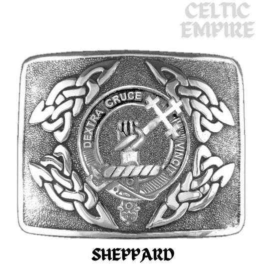 Sheppard Family Clan Crest Interlace Kilt Belt Buckle