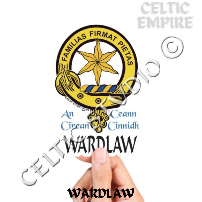 Wardlaw Family Clan Crest Decal | Custom Scottish Heritage Car & Laptop Stickers