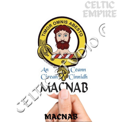 Macnab Family Clan Crest Decal | Custom Scottish Heritage Car & Laptop Stickers