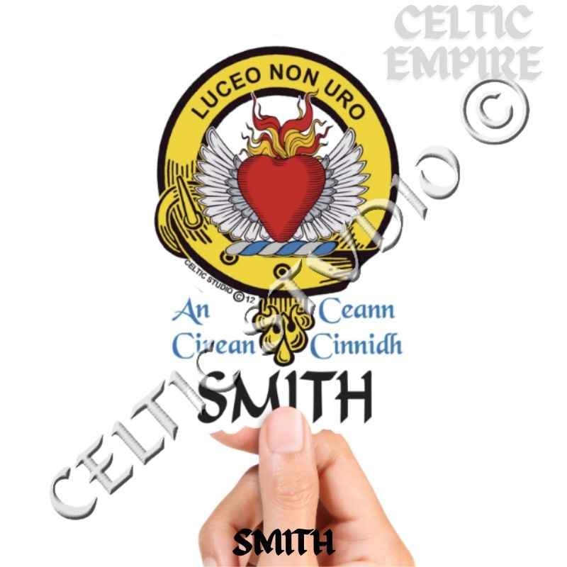 Smith Family Clan Crest Decal | Custom Scottish Heritage Car & Laptop Stickers