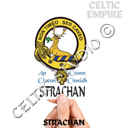 Strachan Family Clan Crest Decal | Custom Scottish Heritage Car & Laptop Stickers