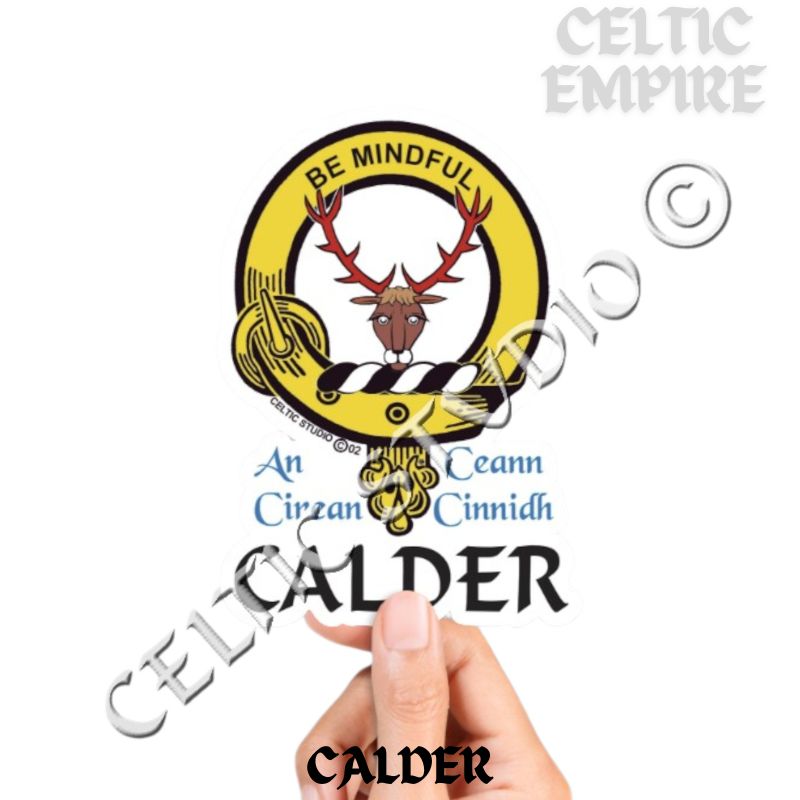 Calder Family Clan Crest Decal | Custom Scottish Heritage Car & Laptop Stickers