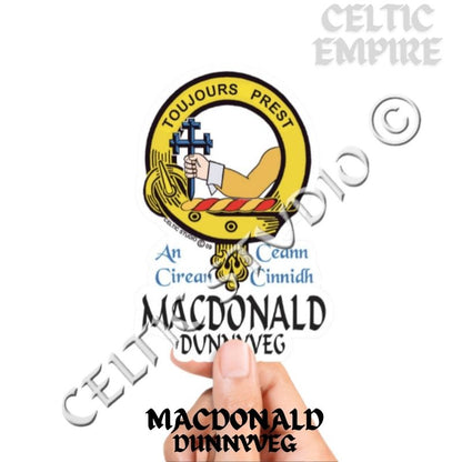 Macdonald (Dunnyveg) Family Clan Crest Decal | Custom Scottish Heritage Car & Laptop Stickers