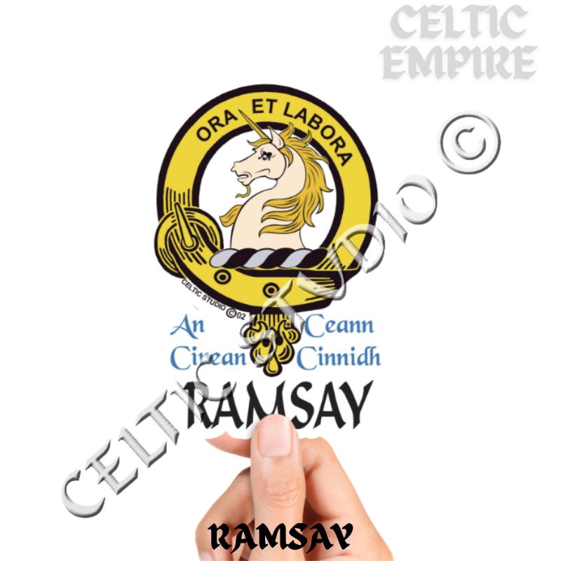 Ramsay Family Clan Crest Decal | Custom Scottish Heritage Car & Laptop Stickers