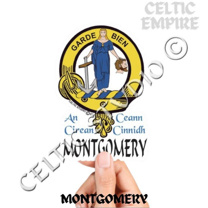 Montgomery Family Clan Crest Decal | Custom Scottish Heritage Car & Laptop Stickers