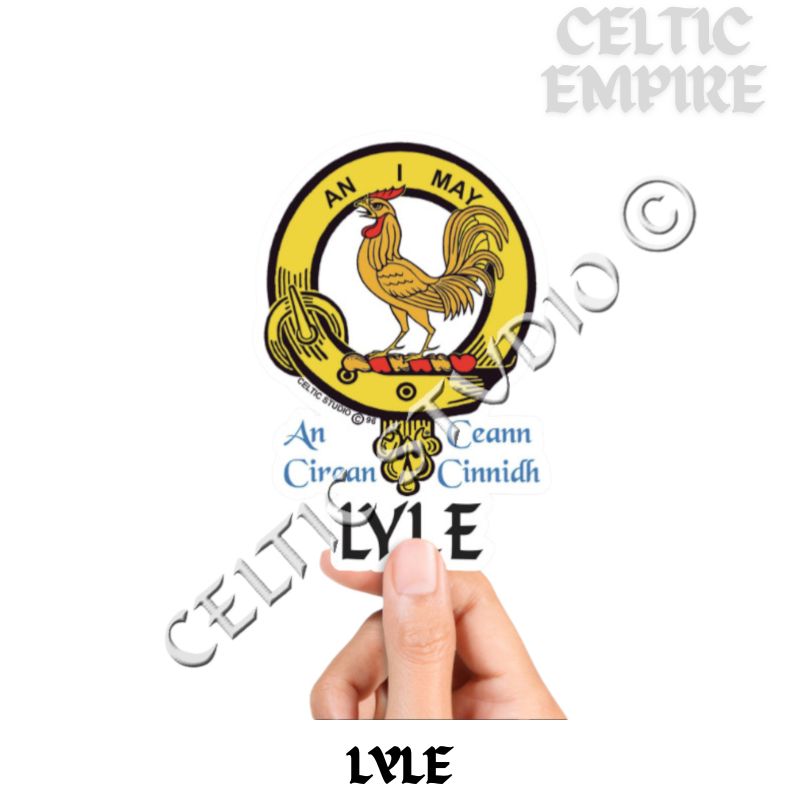 Lyle Family Clan Crest Decal | Custom Scottish Heritage Car & Laptop Stickers