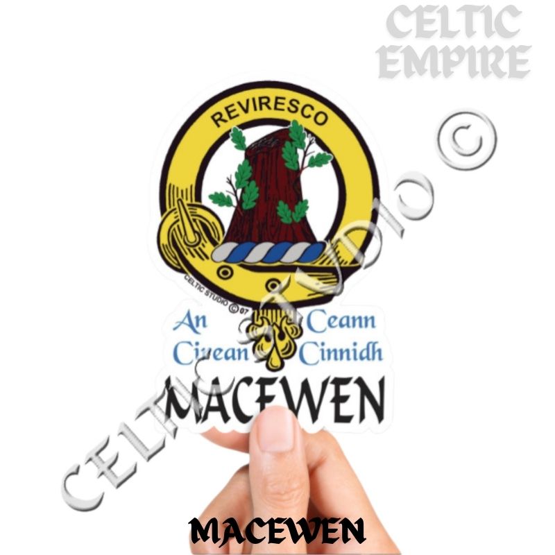 Macewen Family Clan Crest Decal | Custom Scottish Heritage Car & Laptop Stickers