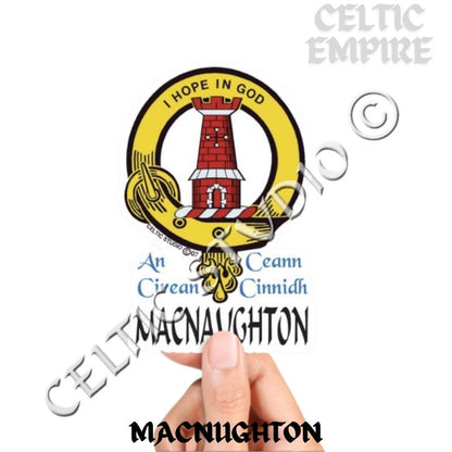 Macnaughton Family Clan Crest Decal | Custom Scottish Heritage Car & Laptop Stickers