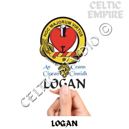 Logan Family Clan Crest Decal | Custom Scottish Heritage Car & Laptop Stickers