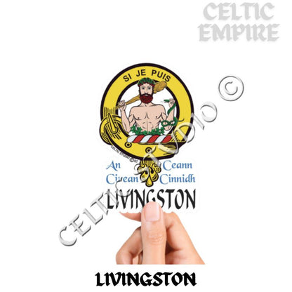 Livingston Family Clan Crest Decal | Custom Scottish Heritage Car & Laptop Stickers