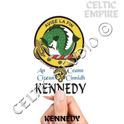 Kennedy Family Clan Crest Decal | Custom Scottish Heritage Car & Laptop Stickers