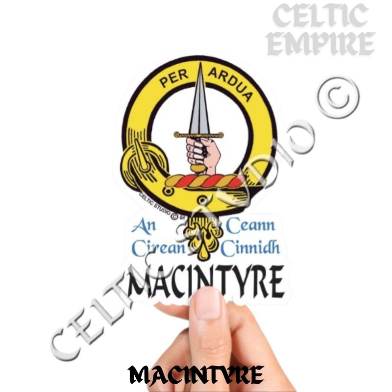 Macintyre Family Clan Crest Decal | Custom Scottish Heritage Car & Laptop Stickers