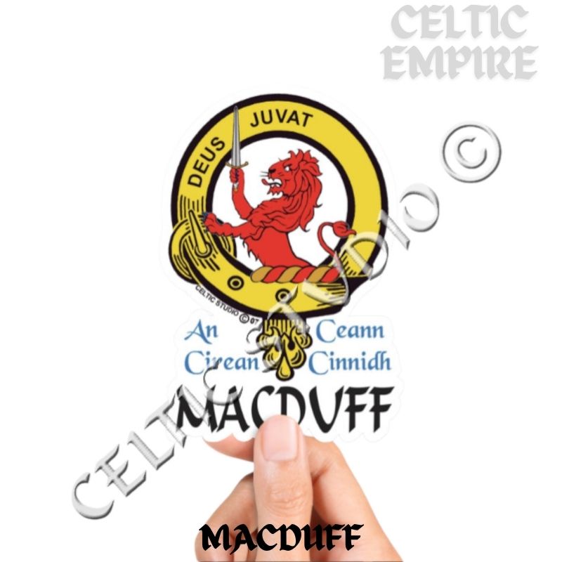 Macduff Family Clan Crest Decal | Custom Scottish Heritage Car & Laptop Stickers