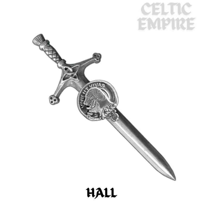 Hall Family Clan Crest Kilt Pin, Scottish Pin