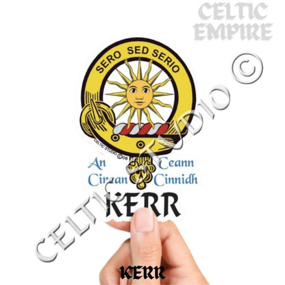 Kerr Family Clan Crest Decal | Custom Scottish Heritage Car & Laptop Stickers
