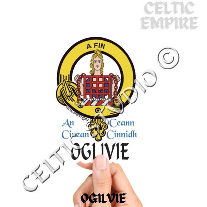 Ogilvie Family Clan Crest Decal | Custom Scottish Heritage Car & Laptop Stickers