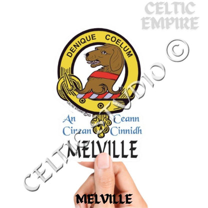 Melville Family Clan Crest Decal | Custom Scottish Heritage Car & Laptop Stickers