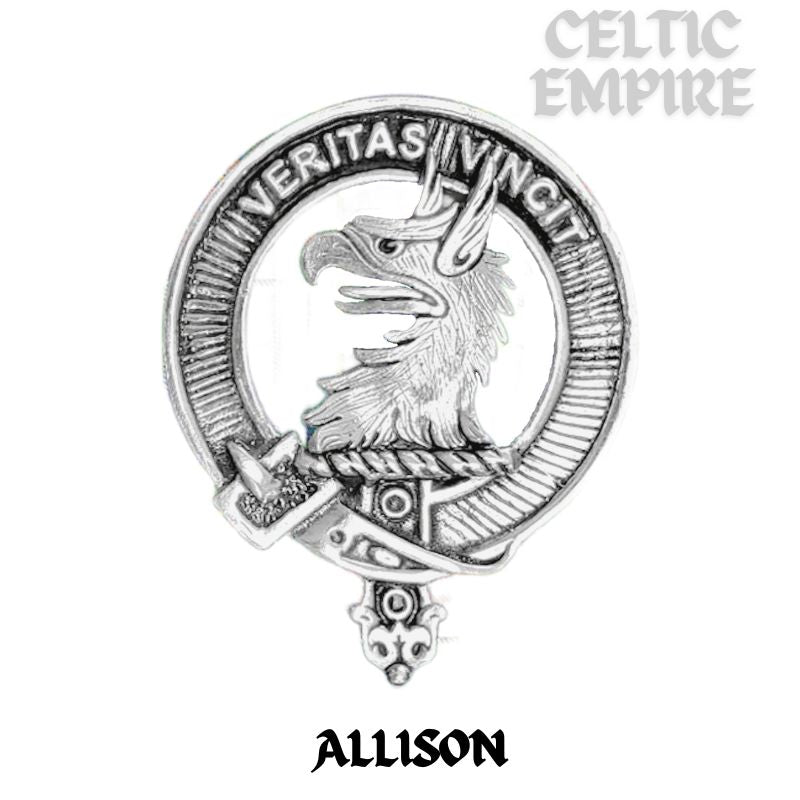 Allison Family Clan Crest Scottish Badge Stainless Steel 8oz Flask
