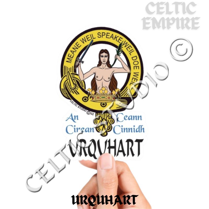 Urquhart Family Clan Crest Decal | Custom Scottish Heritage Car & Laptop Stickers
