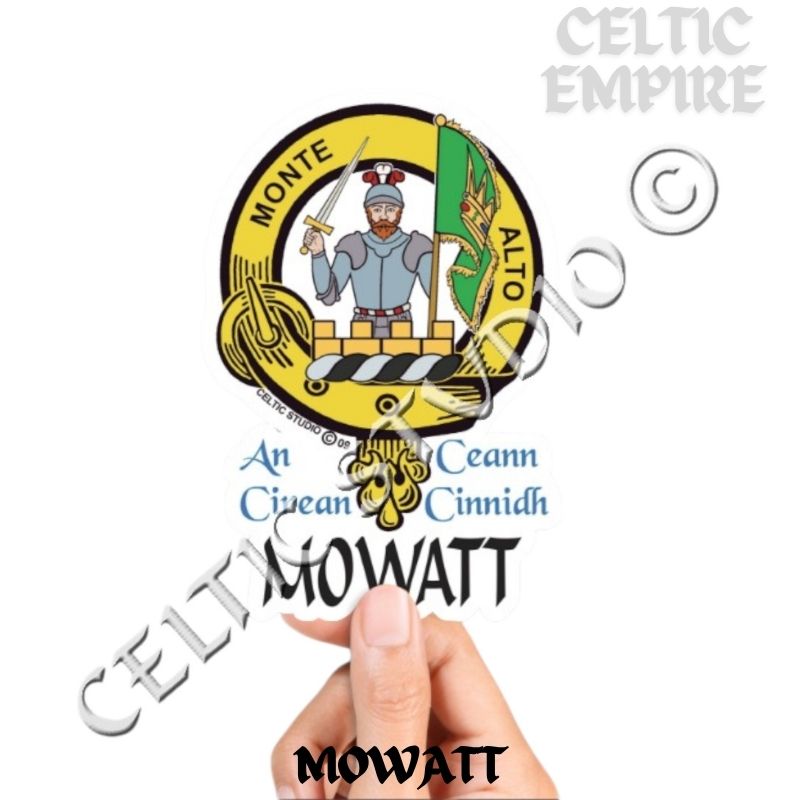 Mowatt Family Clan Crest Decal | Custom Scottish Heritage Car & Laptop Stickers
