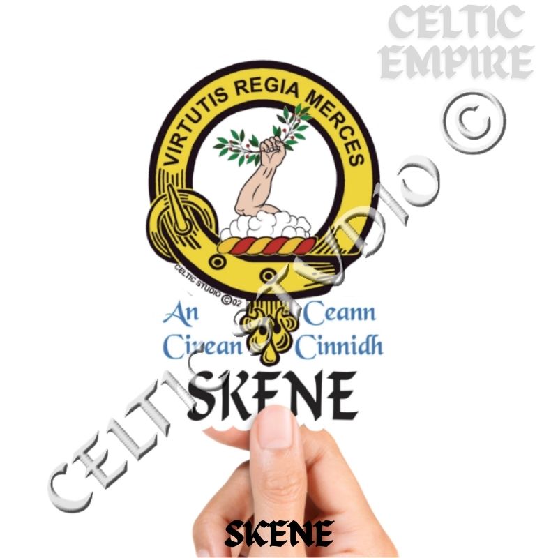 Skene Family Clan Crest Decal | Custom Scottish Heritage Car & Laptop Stickers