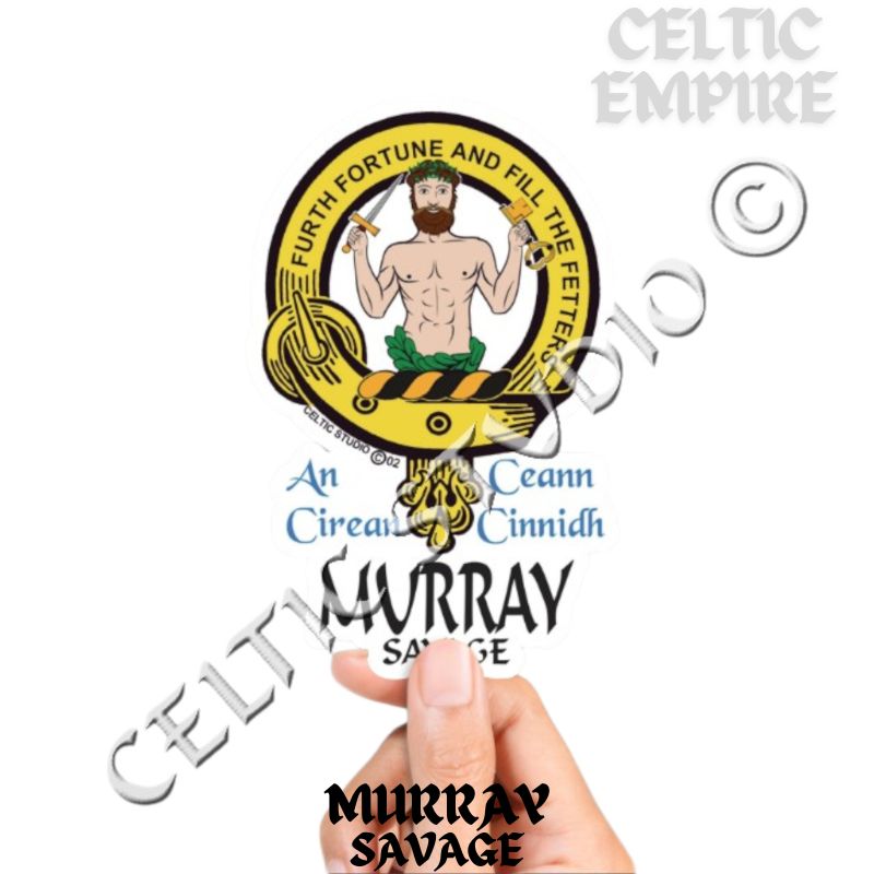 Murray (Savage) Family Clan Crest Decal | Custom Scottish Heritage Car & Laptop Stickers
