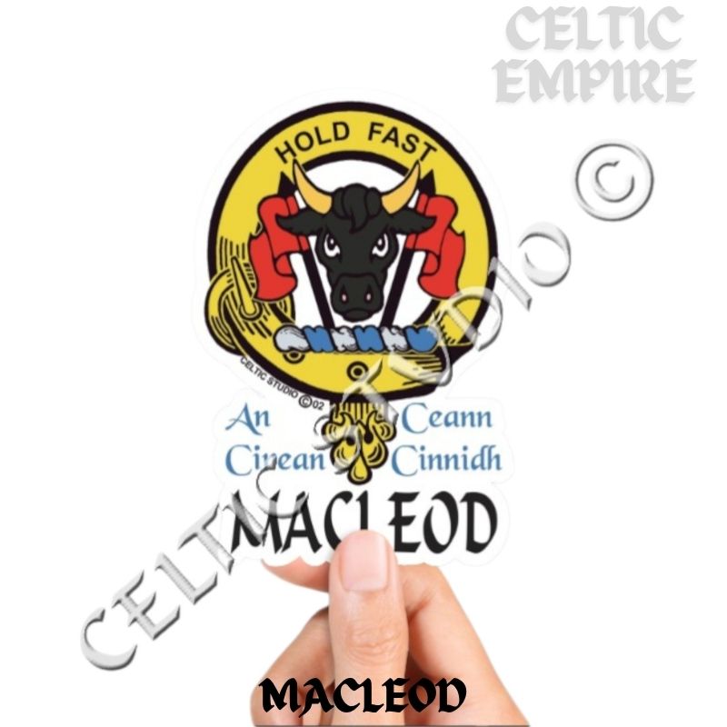 Macleod Family Clan Crest Decal | Custom Scottish Heritage Car & Laptop Stickers