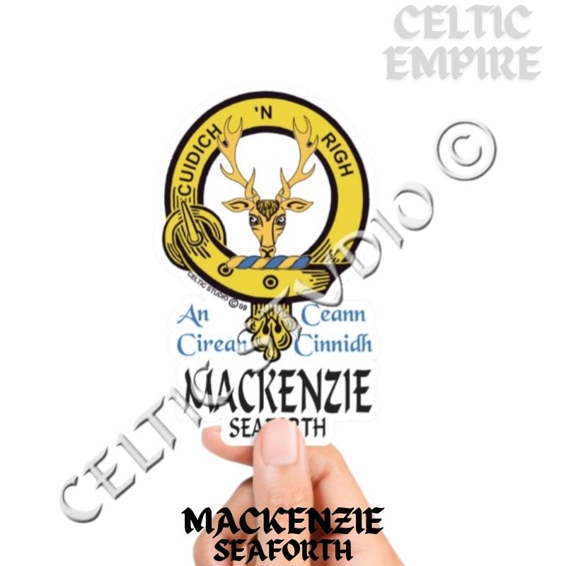 Mackenzie (Seaforth) Family Clan Crest Decal | Custom Scottish Heritage Car & Laptop Stickers
