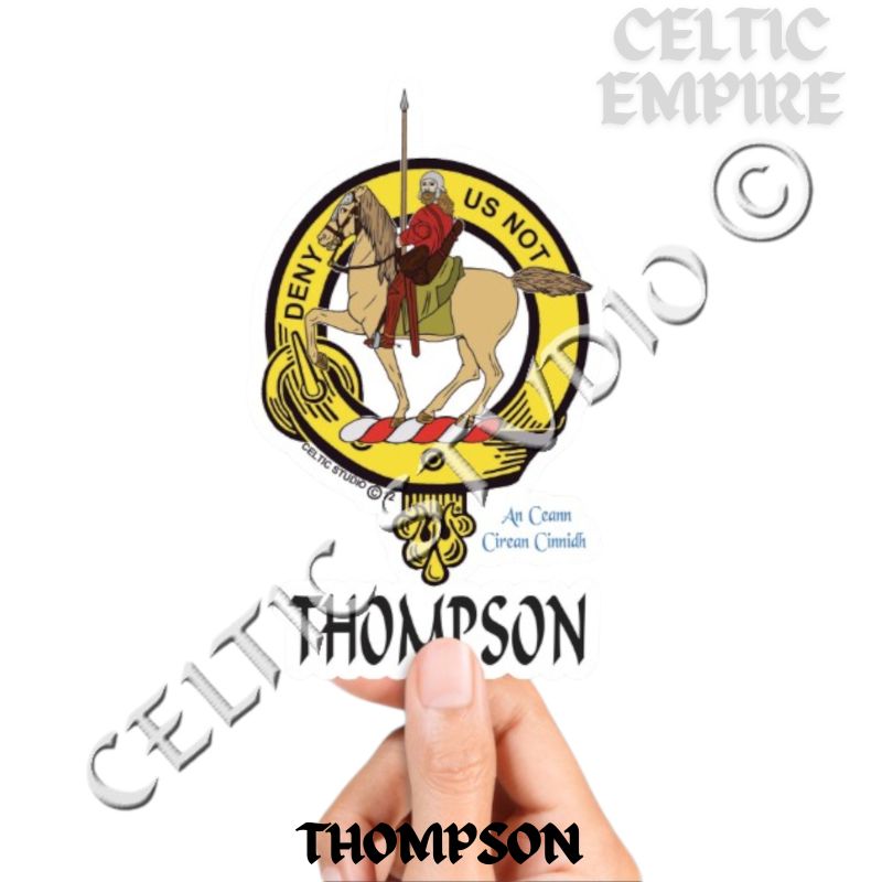 Thompson Family Clan Crest Decal | Custom Scottish Heritage Car & Laptop Stickers