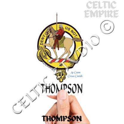 Thompson Family Clan Crest Decal | Custom Scottish Heritage Car & Laptop Stickers