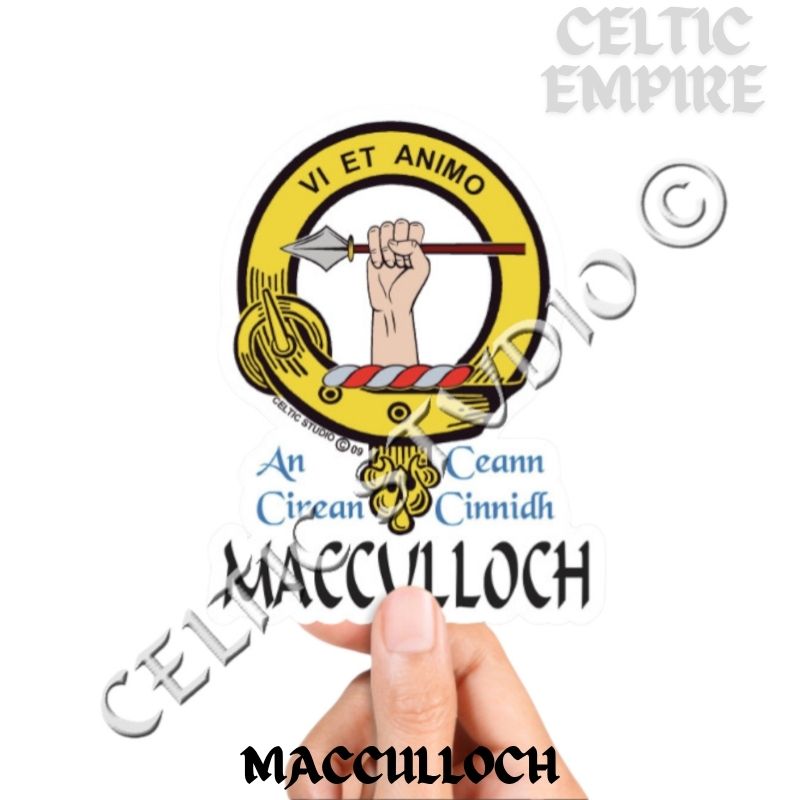 Macculloch Family Clan Crest Decal | Custom Scottish Heritage Car & Laptop Stickers