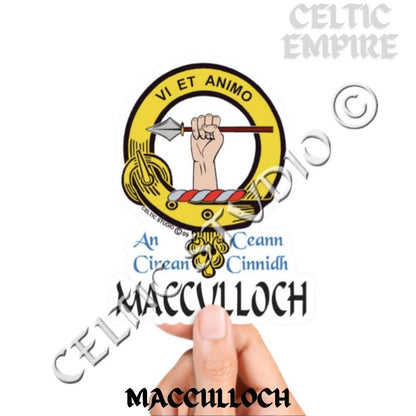 Macculloch Family Clan Crest Decal | Custom Scottish Heritage Car & Laptop Stickers