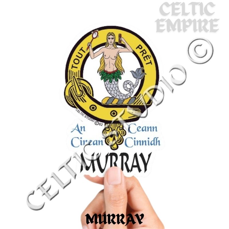 Murray Family Clan Crest Decal | Custom Scottish Heritage Car & Laptop Stickers
