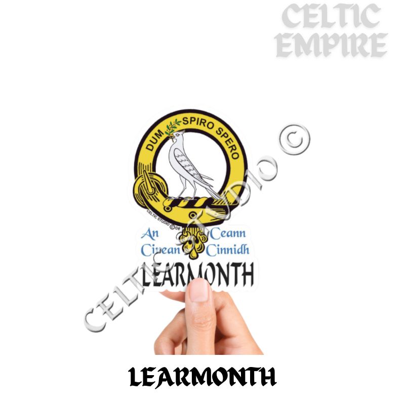 Learmonth Family Clan Crest Decal | Custom Scottish Heritage Car & Laptop Stickers