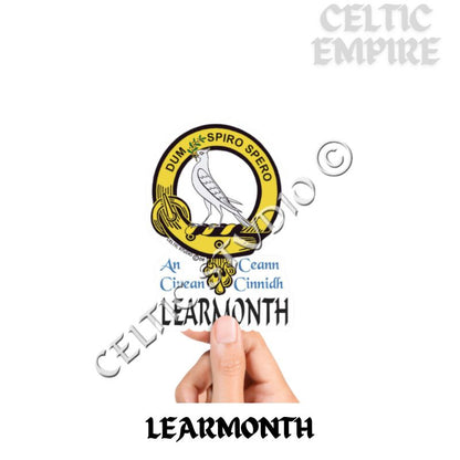 Learmonth Family Clan Crest Decal | Custom Scottish Heritage Car & Laptop Stickers